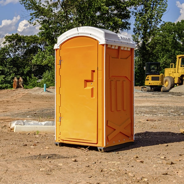 how do you dispose of waste after the portable restrooms have been emptied in Fort Loramie